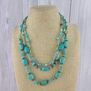 Hdny Henry Designs Faux Turquoise Necklace